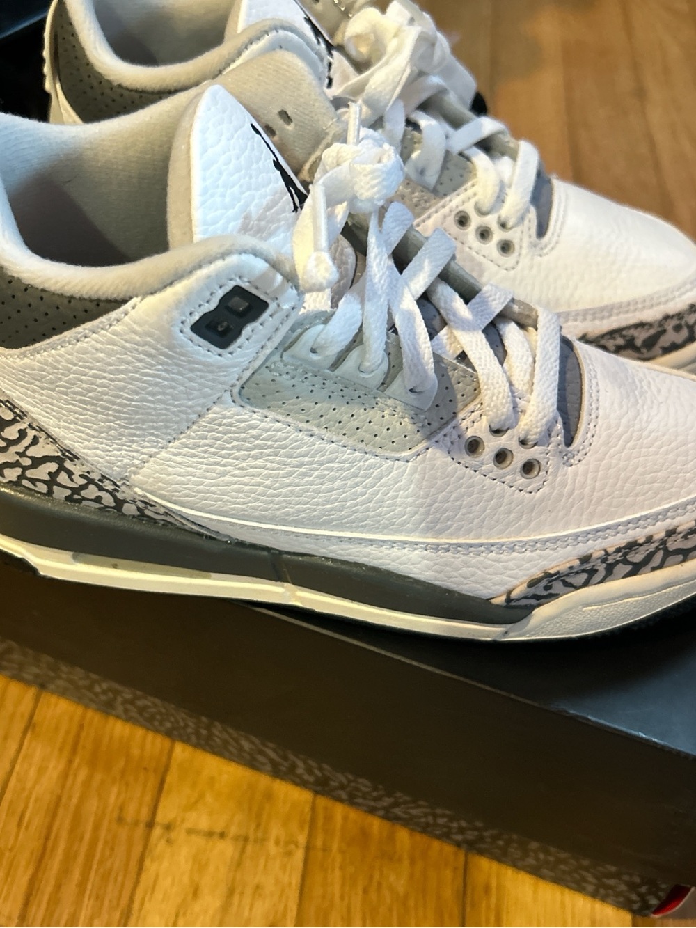 White and Grey Retro Sneakers